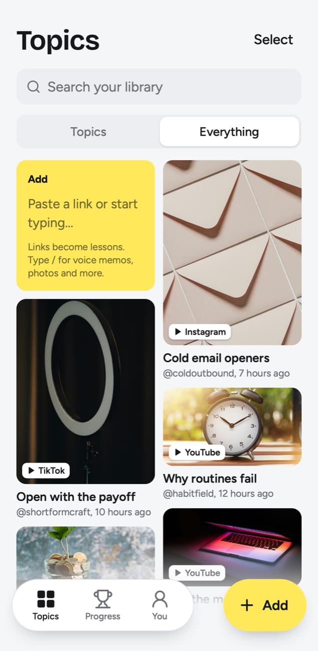 Everything on a phone